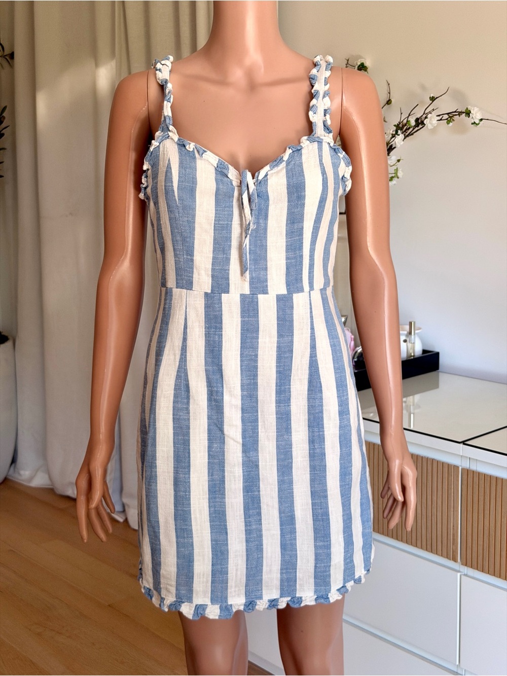 Forever21 Striped Blue and White Sundress - Sleeveless Summer Dress